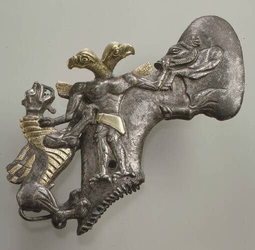 Bactria-Margiana - Axe Head with Bird-Headed Demon, Boar & Dragon - late 3rd - early 2nd Millennium BCE