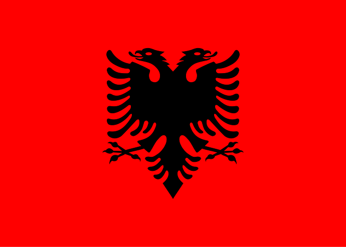Modern Flag of Albania (replacing a similar previous one)