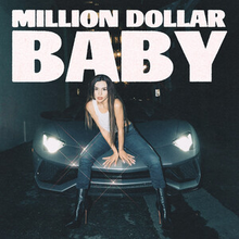 Max is seen sitting on a car hood while wearing a white tank top with jeans. The song title is written in white capitalized bold text above her.220x220